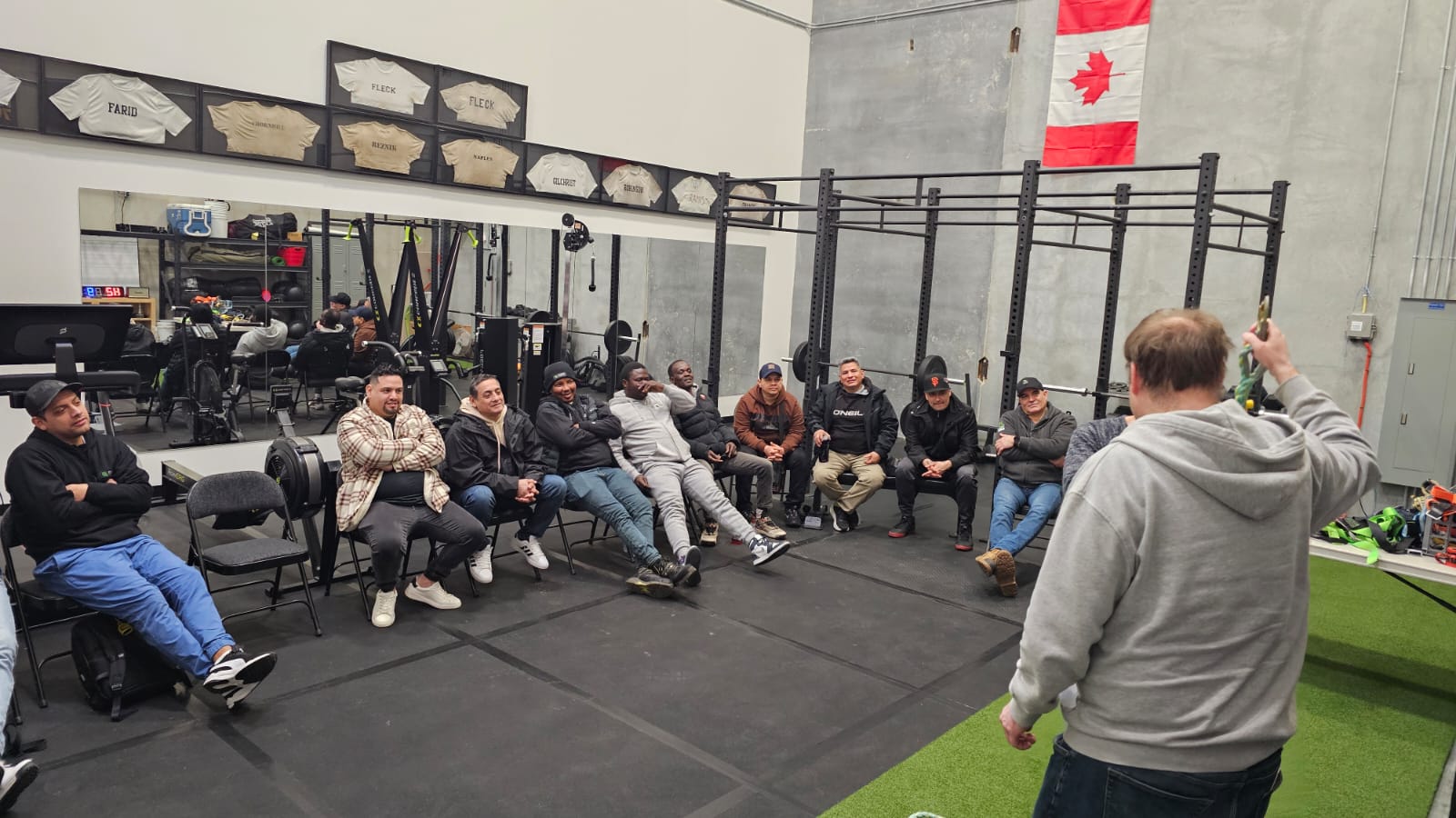 On-site safety training demonstration